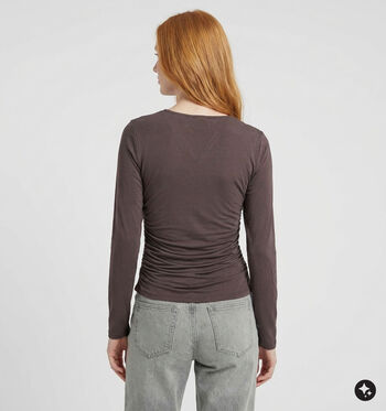 Vila T-shirts Zwart/Bruin/Groen