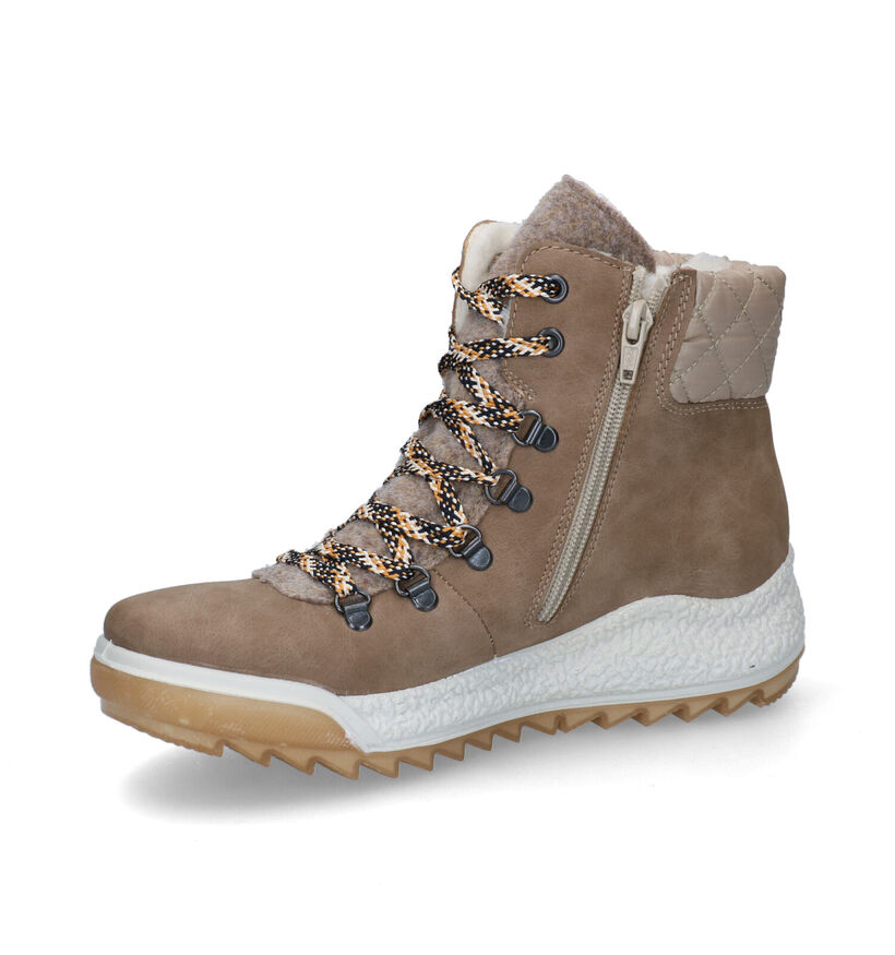 Rieker Taupe Wandelschoenen in kunstleer (297925)