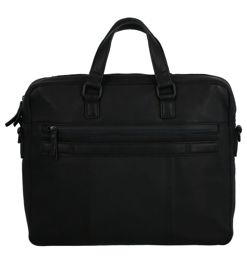 Burkely Rain Riley Zwarte Laptoptas in leer (260980)