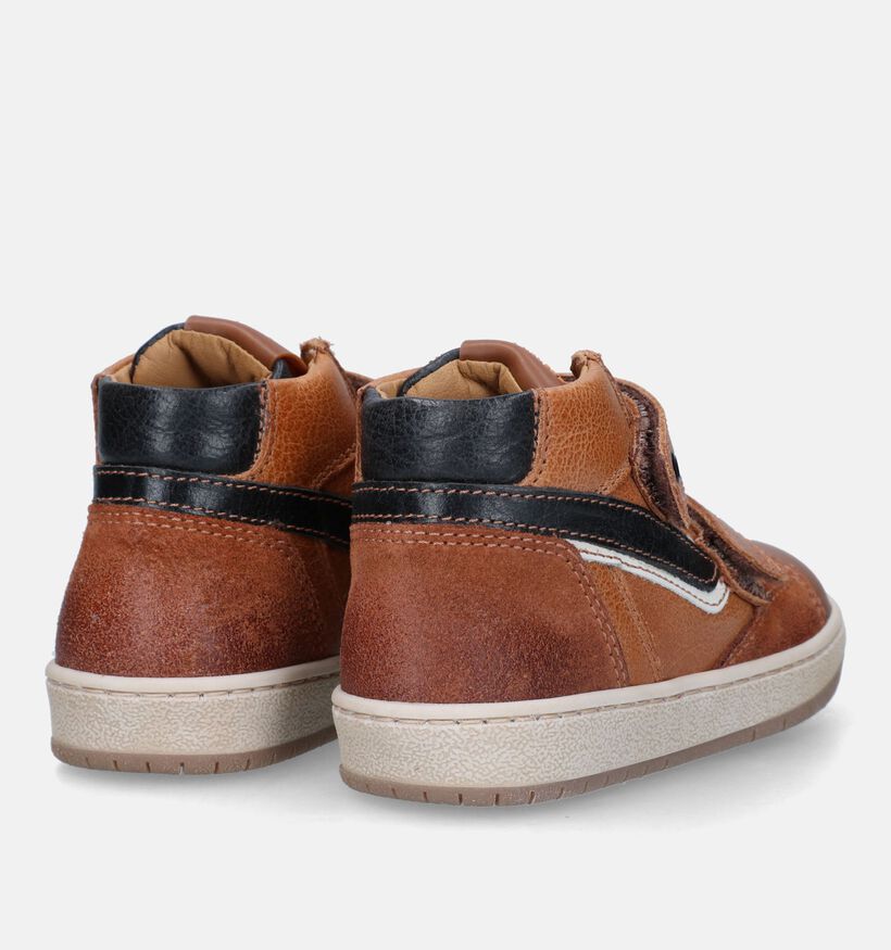 STONES and BONES Crosp Cognac Velcroschoenen voor jongens (329469) - geschikt voor steunzolen