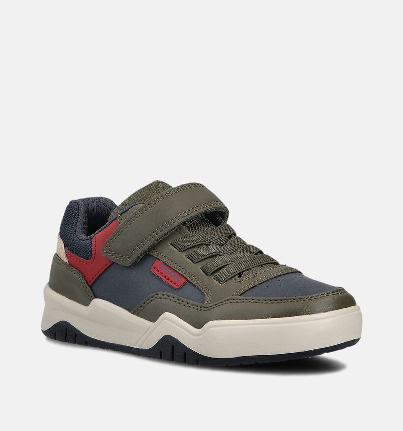 Geox Perth Baskets en Vert kaki pour garçons (361923) - pour semelles orthopédiques