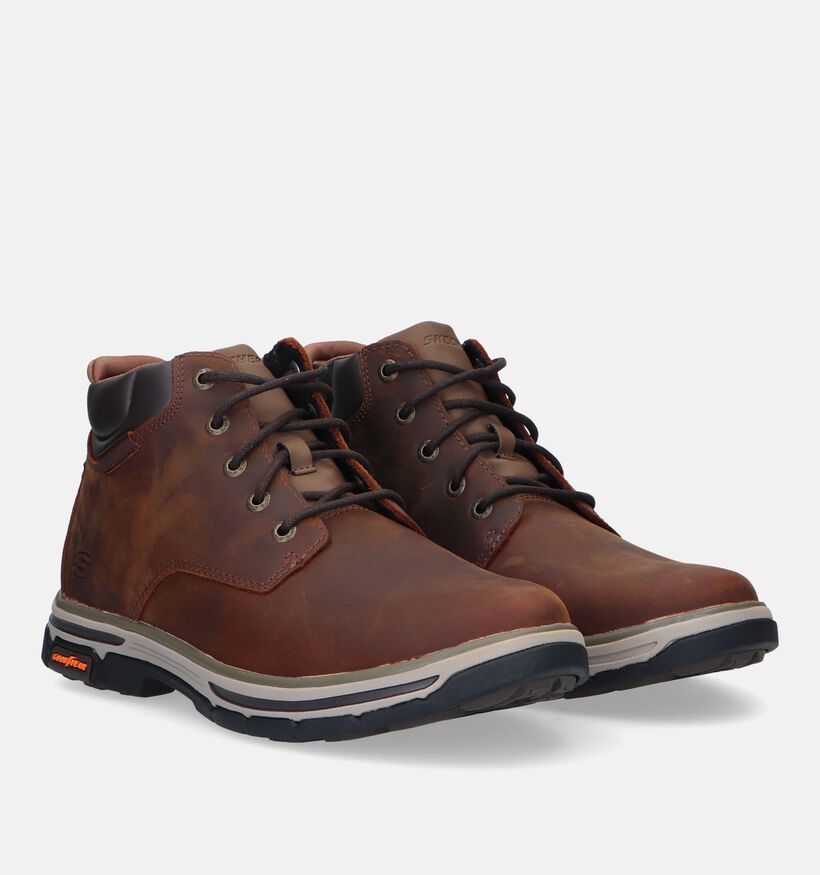 Skechers Segment 2.0 Relaxed Fit Chaussures à lacets en Cognac pour hommes (327844) - pour semelles orthopédiques