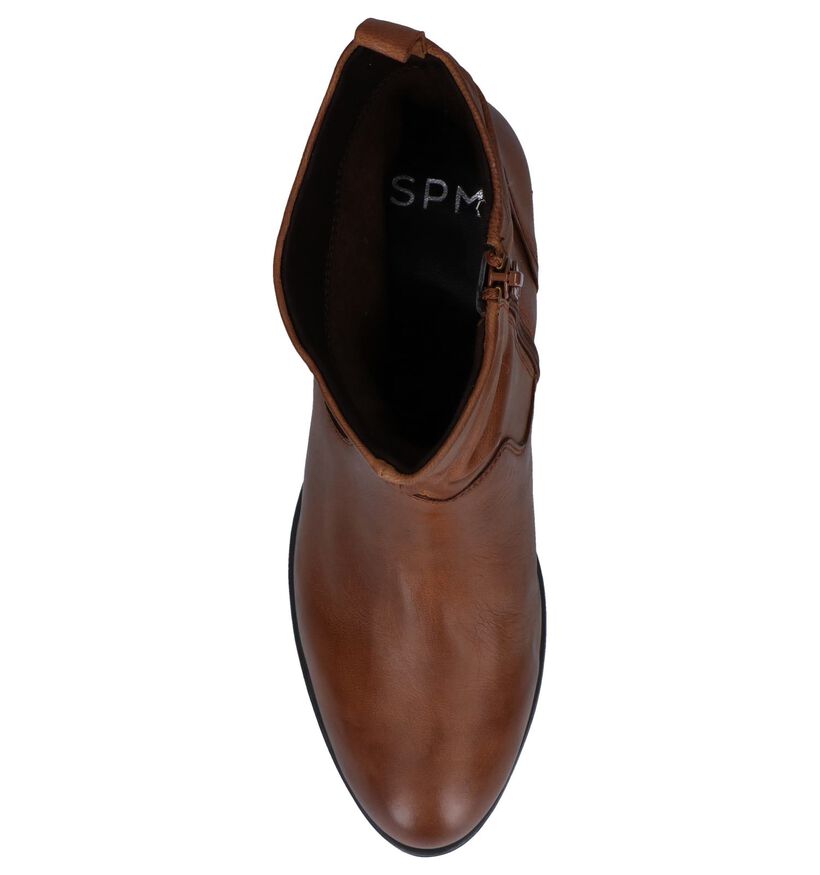 SPM Bottillons à talons en Cognac en cuir (256091)