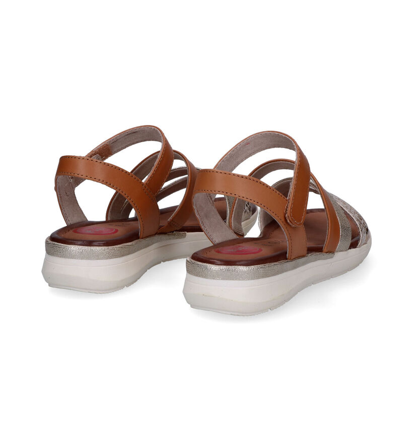 Jana Cognac Sandalen in leer (304531)