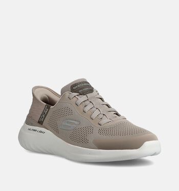 Skechers Low Sneakers Taupe/Blauw