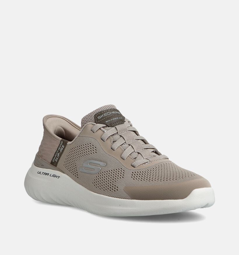 Skechers Bounder 2.0 Emerged Taupe Sneakers voor heren (371073)