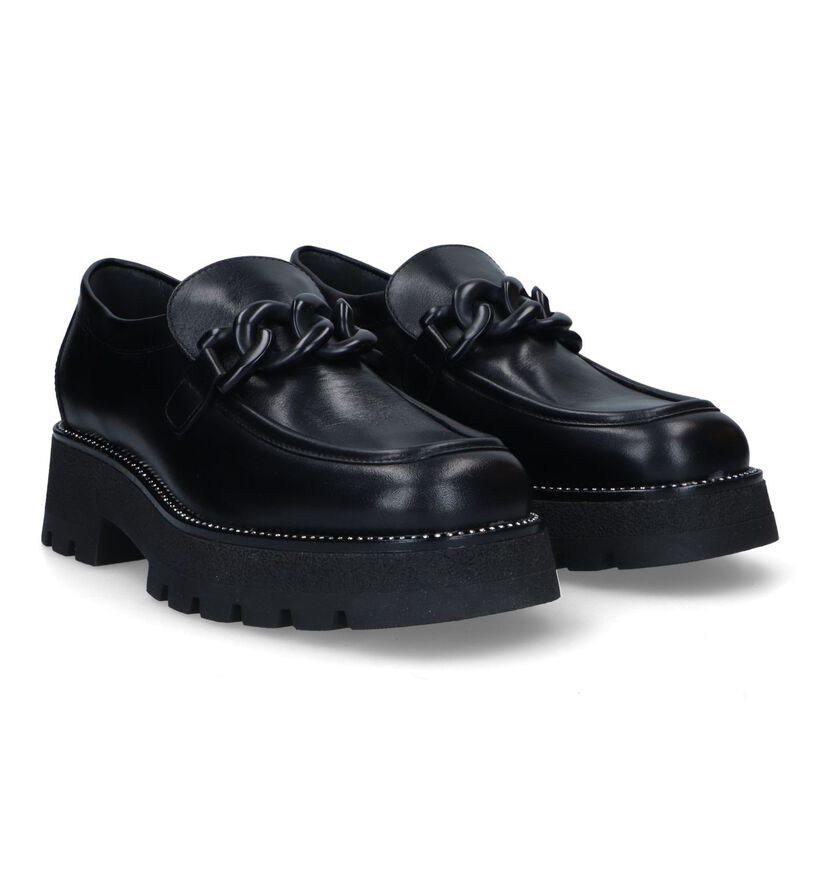 Nerogiardini Zwarte Chunky Mocassins voor dames (329948)