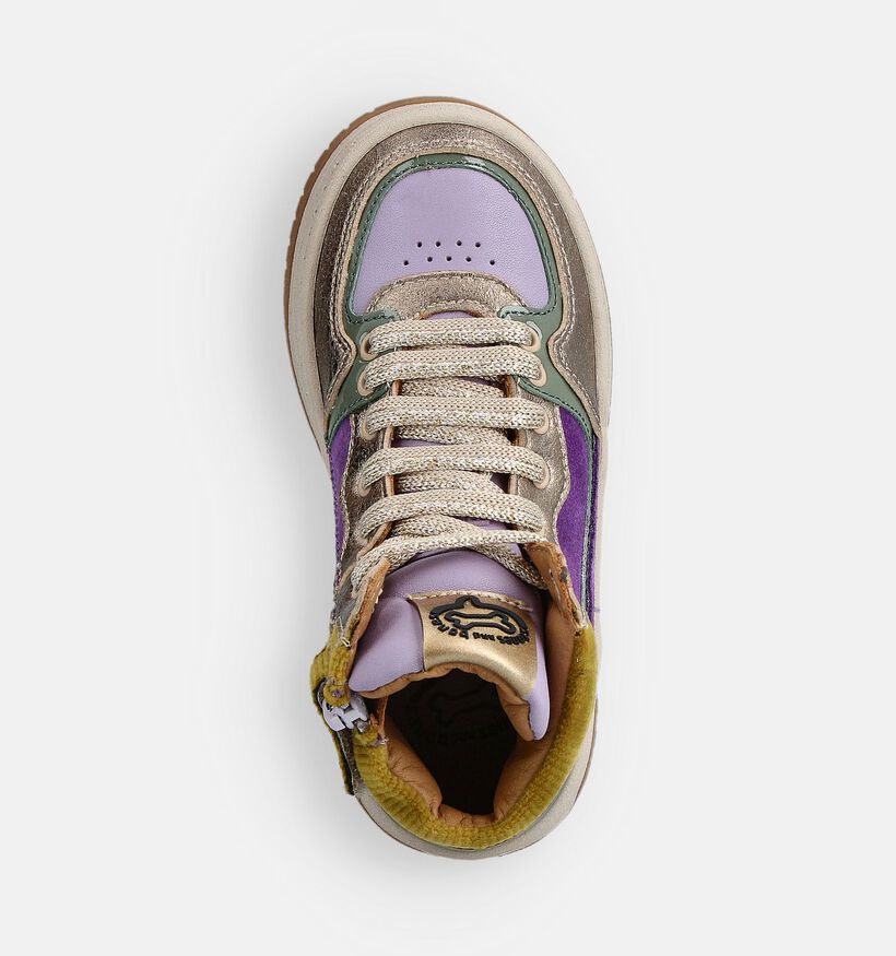 STONES and BONES Karin Gouden/Paarse Sneakers voor meisjes (362016) - geschikt voor steunzolen