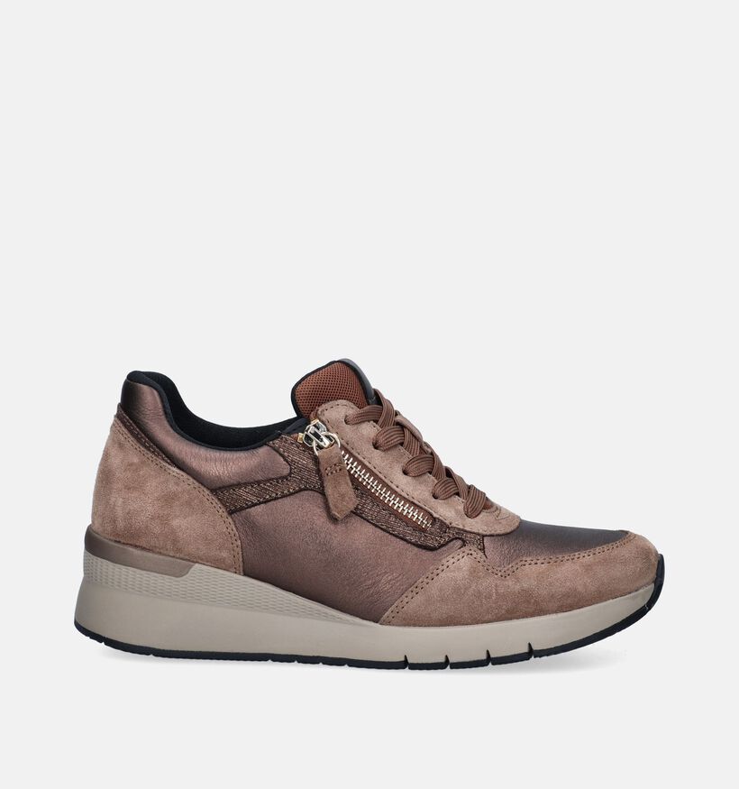 Gabor OptiFit Bronzen Sneakers met sleehak voor dames (347054) - geschikt voor steunzolen