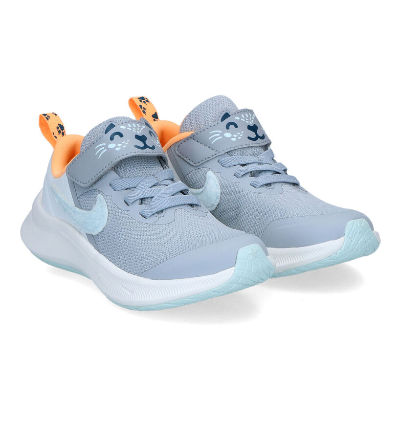 Nike Star Runner Baskets en Gris pour filles, garçons (316313)