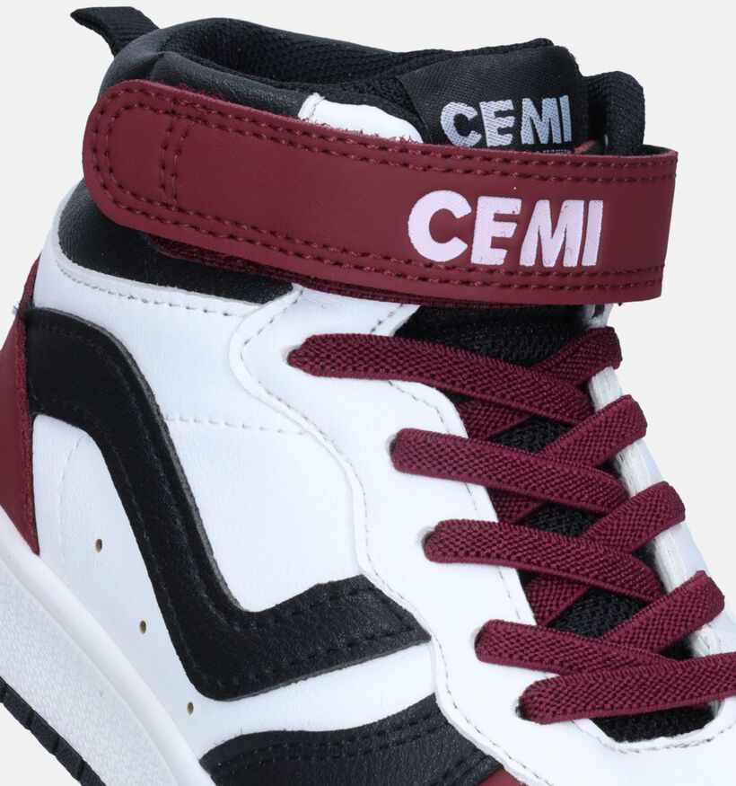 CEMI Bordeaux Hoge sneakers voor jongens, meisjes (332190)