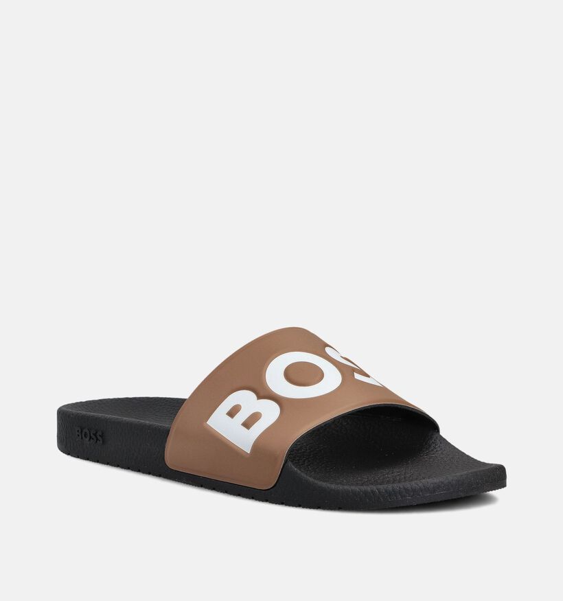 BOSS Aryeh Slide Bruine Badslippers voor heren (366463)
