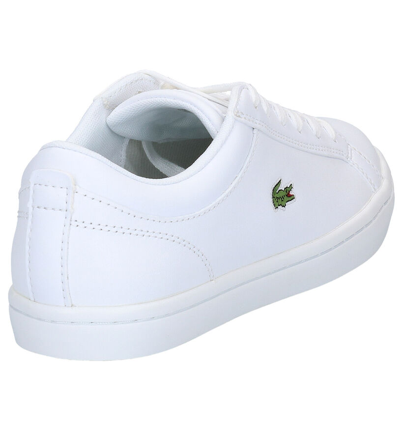 Lacoste Straightset Baskets en Blanc en cuir (266906)