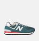 New Balance U 574 Baskets en vert pour hommes, garçons (350070) - pour semelles orthopédiques