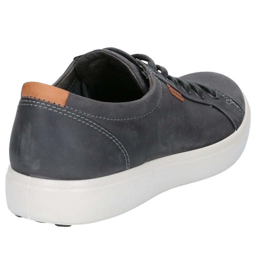 ECCO Soft 7 Grijze Veterschoenen in leer (287392)