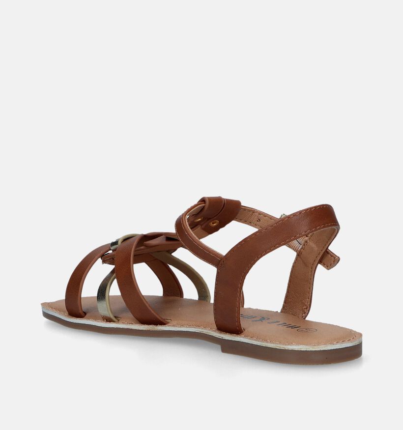 Milo & Mila Sandales en Cognac pour filles (340768)