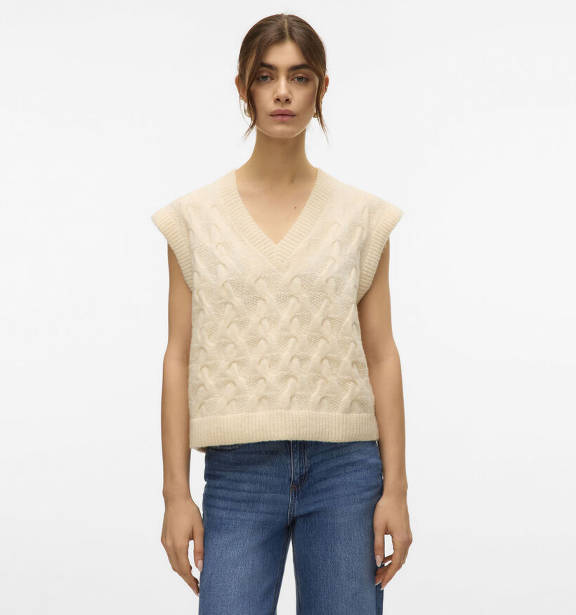 Vero Moda Piper Gilet en Beige pour femmes (361225)