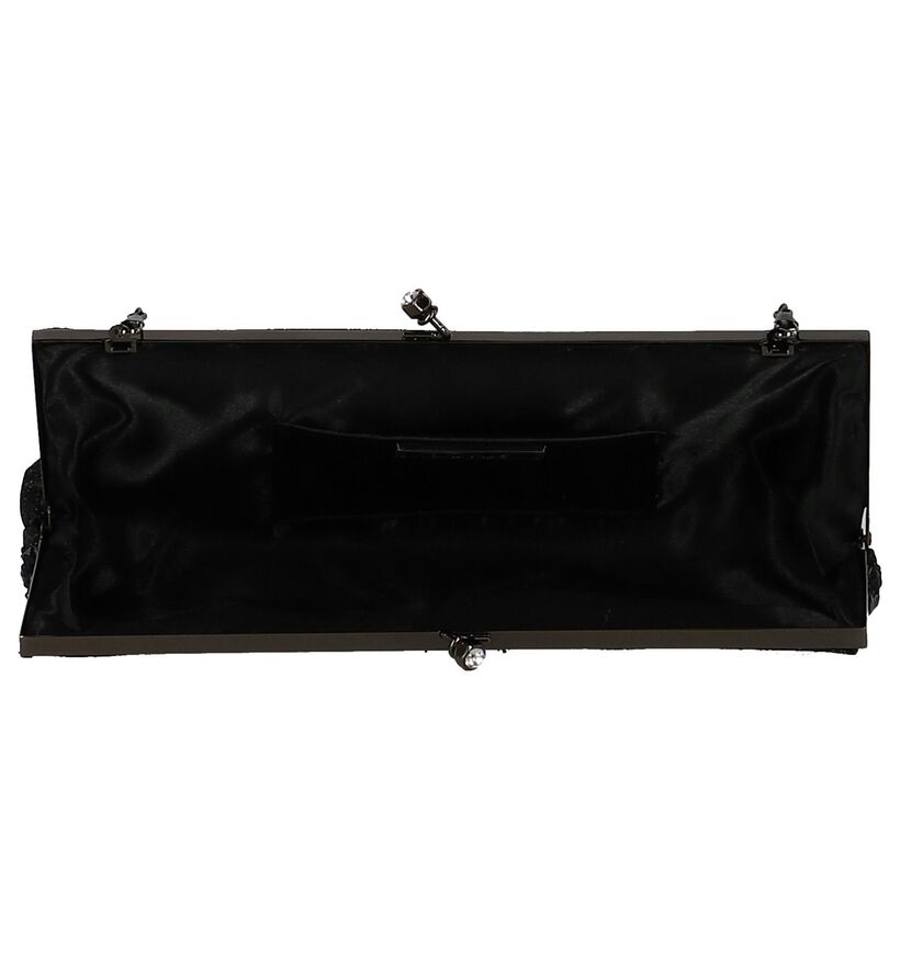 Zwarte Clutch Lotus Zilar in stof (252280)