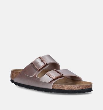 Birkenstock Arizona Nu-pieds White/Gold/Copper/Silver Birko-Flor/Silver