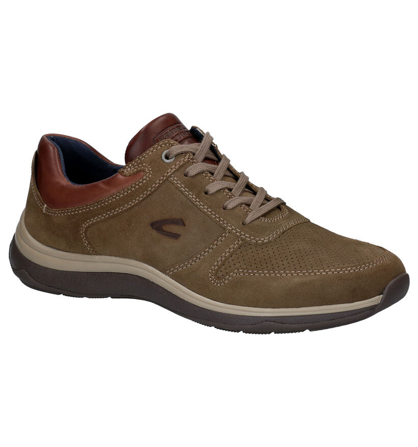 Camel Active Peak Chaussures à lacets en Kaki en cuir (291040)