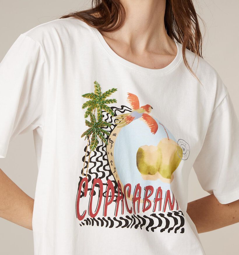 Deeluxe Original Albane Witte T-shirt Copacabana voor dames (369788)