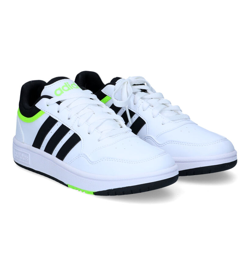 adidas Hoops 3.0 K Witte Sneakers voor jongens, meisjes (343253)