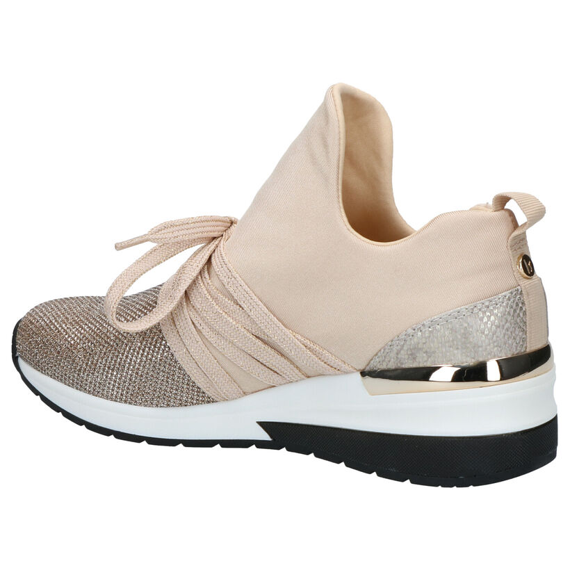 La Strada Beige Sneakers in stof (279205)