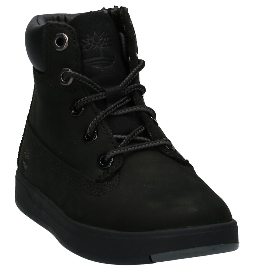 Timberland Davis Square 6 Inch Zwarte Bottines voor jongens (293805) - geschikt voor steunzolen