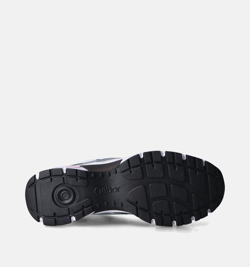 Gabor OptiFit Zilveren Sneakers voor dames (352054) - geschikt voor steunzolen