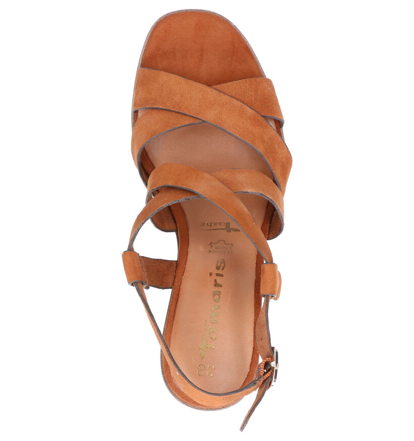 Tamaris TOUCH it Bruine Sandalen in daim (269764)