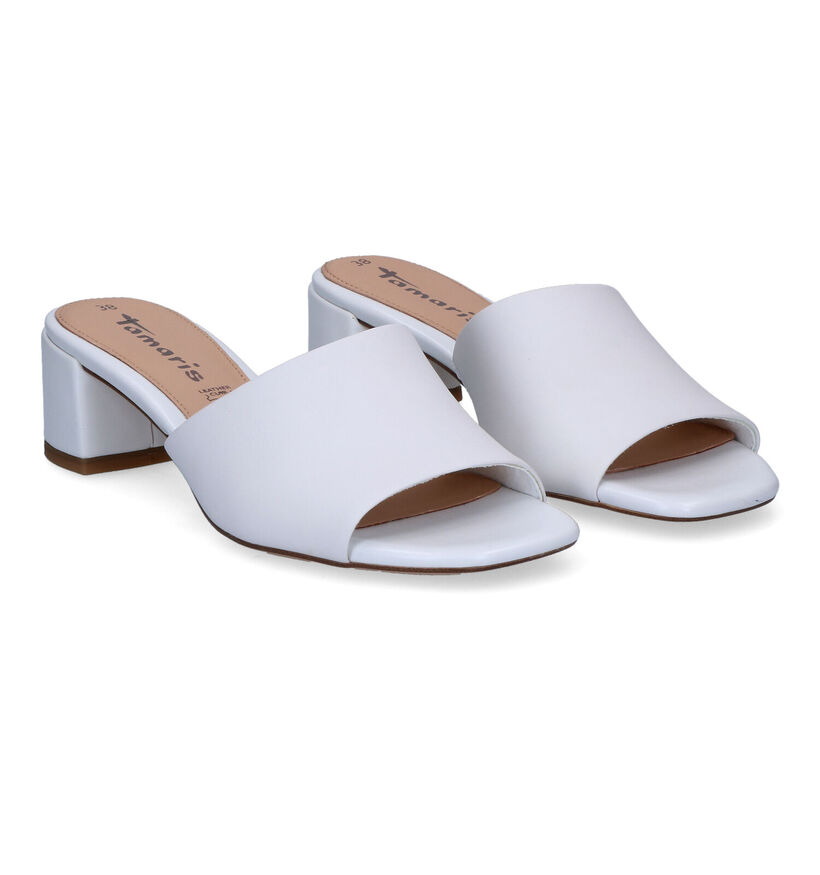 Tamaris Touch it Witte Muiltjes in leer (307561)
