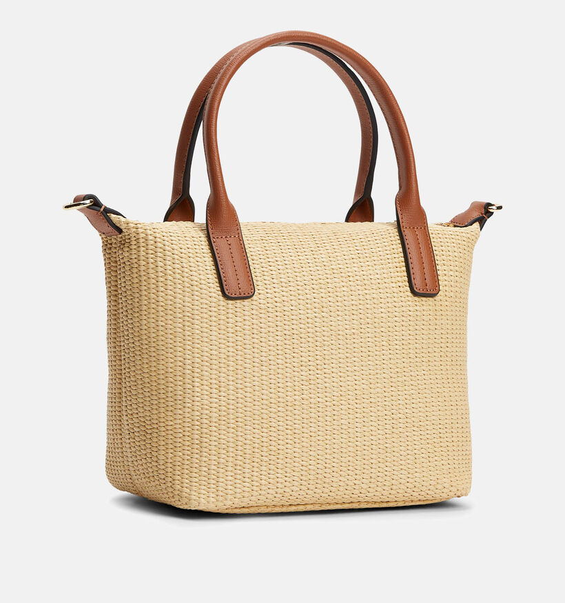 Tommy Hilfiger Popette Mini Raffia Lichtbeige/Bruine Handtas voor dames (369309)