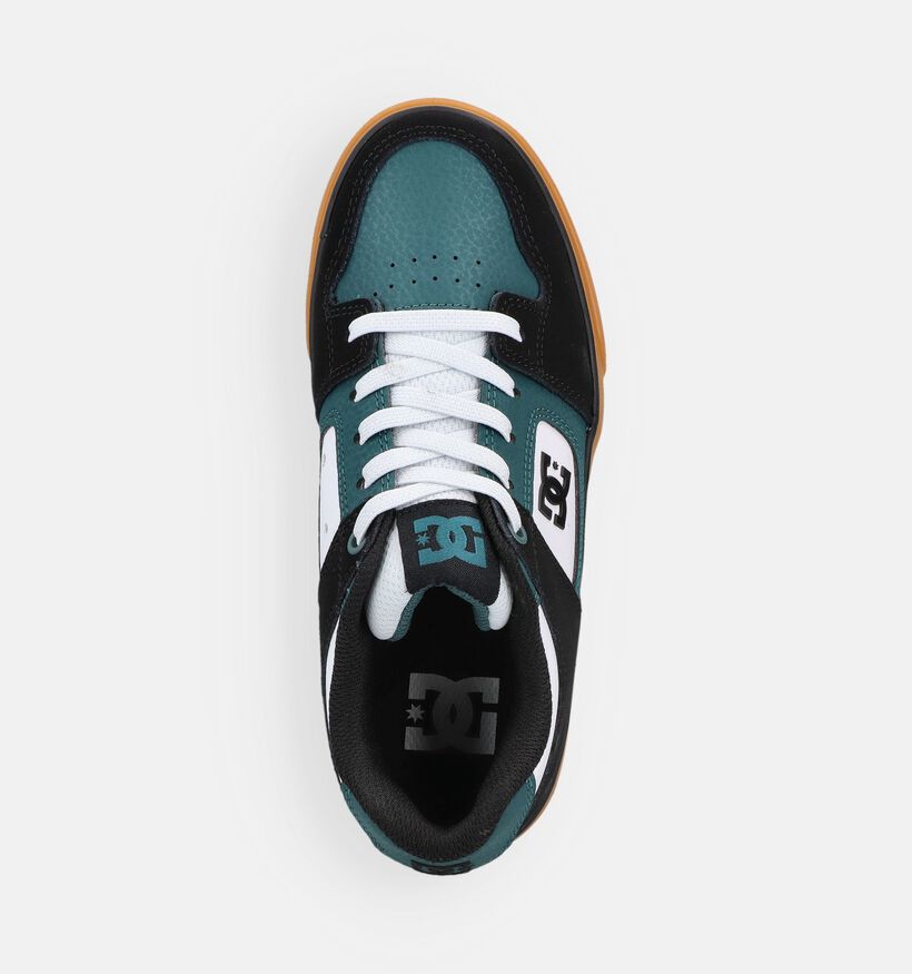 DC Shoes Pure Elastic Baskets en Vert/Noir pour filles, gar&ccedil;ons (368722) - pour semelles orthop&eacute;diques