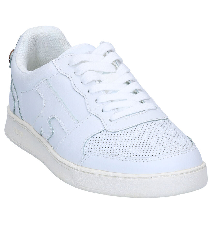 Faguo Hazel Witte Sneakers in kunstleer (288224)