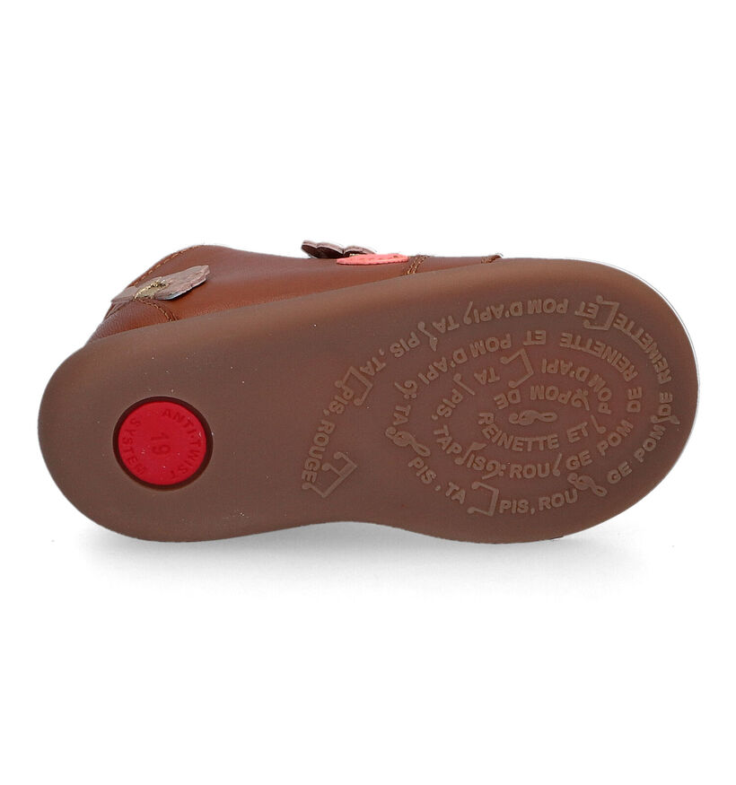 Pom d'Api Stand Up Flo Chaussures pour bébé en Cognac en cuir (304798)