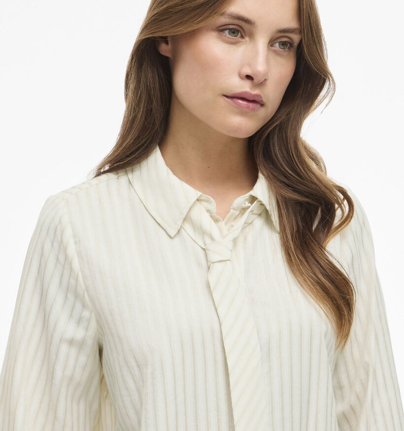 Vila Fija Tie Ecru Hemd met Das voor dames (366678)