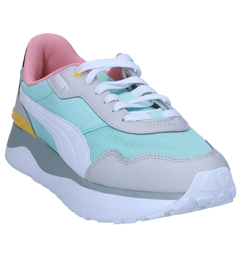 Puma Voyage Baskets en Vert en simili cuir (293454)