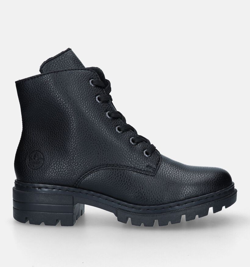 Rieker Zwarte Biker boots voor dames (331645) - geschikt voor steunzolen