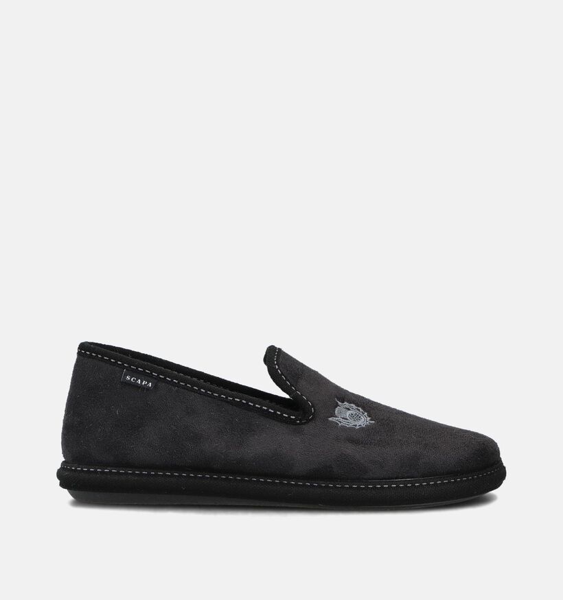 Scapa Zwarte Pantoffels voor heren (364105) - geschikt voor steunzolen