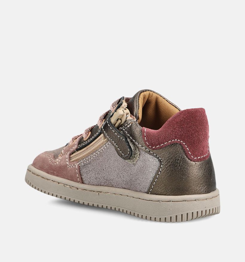 STONES and BONES Naif Basket &agrave; lacets en Rose pour filles (378229) - pour semelles orthop&eacute;diques