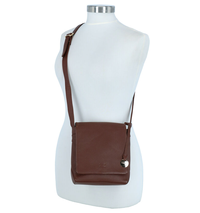 Crinkles Sac porté croisé en Cognac pour femmes (349846)