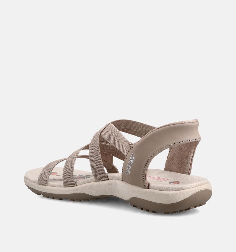 Skechers Reggae Taupe Slip-in Sandalen voor dames (371266)