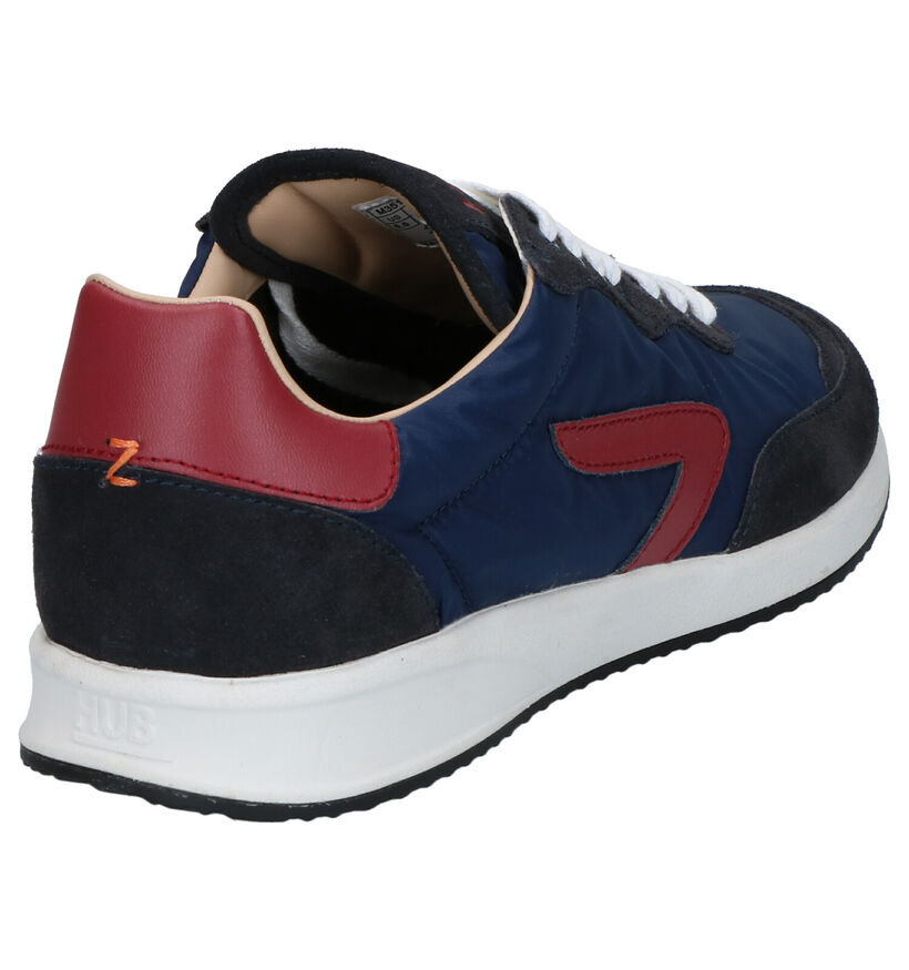 Hub Line Blauwe Sneakers in daim (267849)