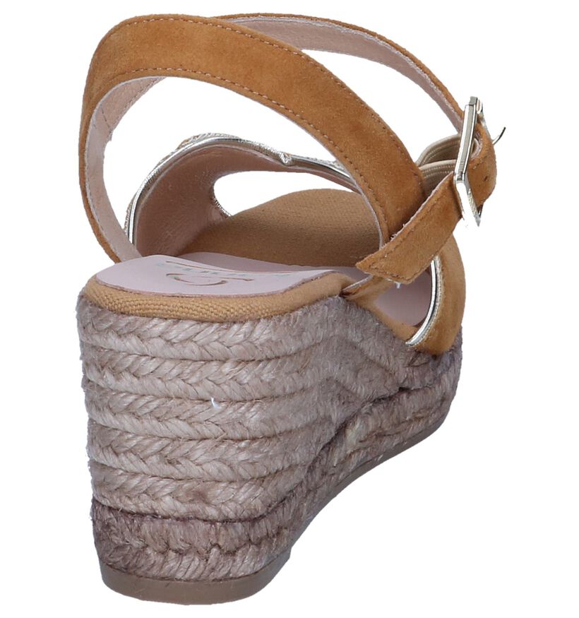 Oranje Sandalen met Sleehak Kanna in nubuck (246578)