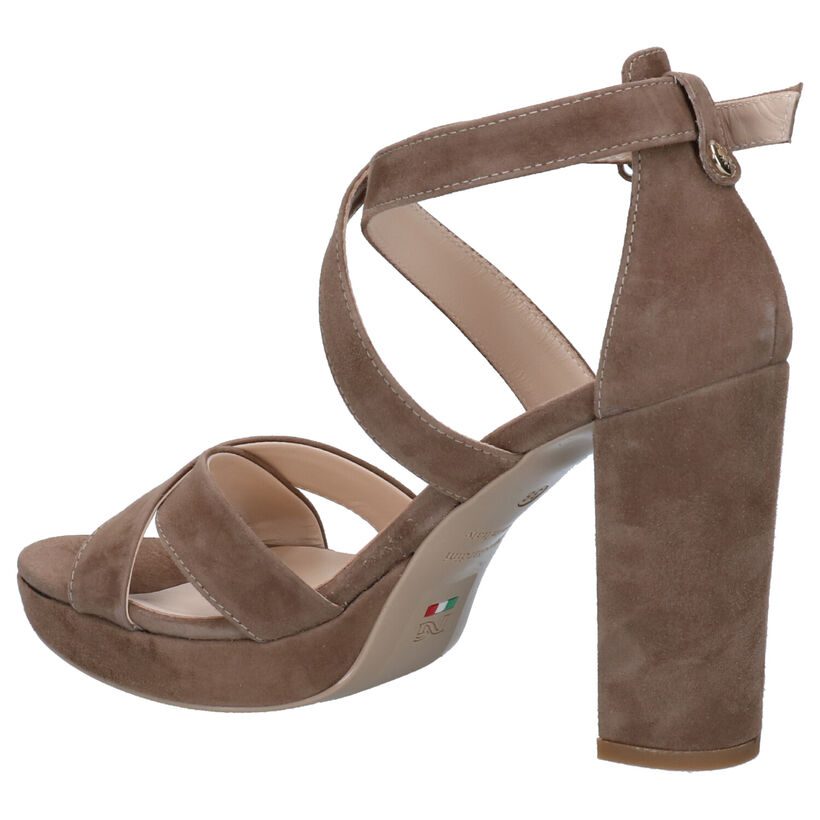 NeroGiardini Taupe Sandalen in daim (270557)