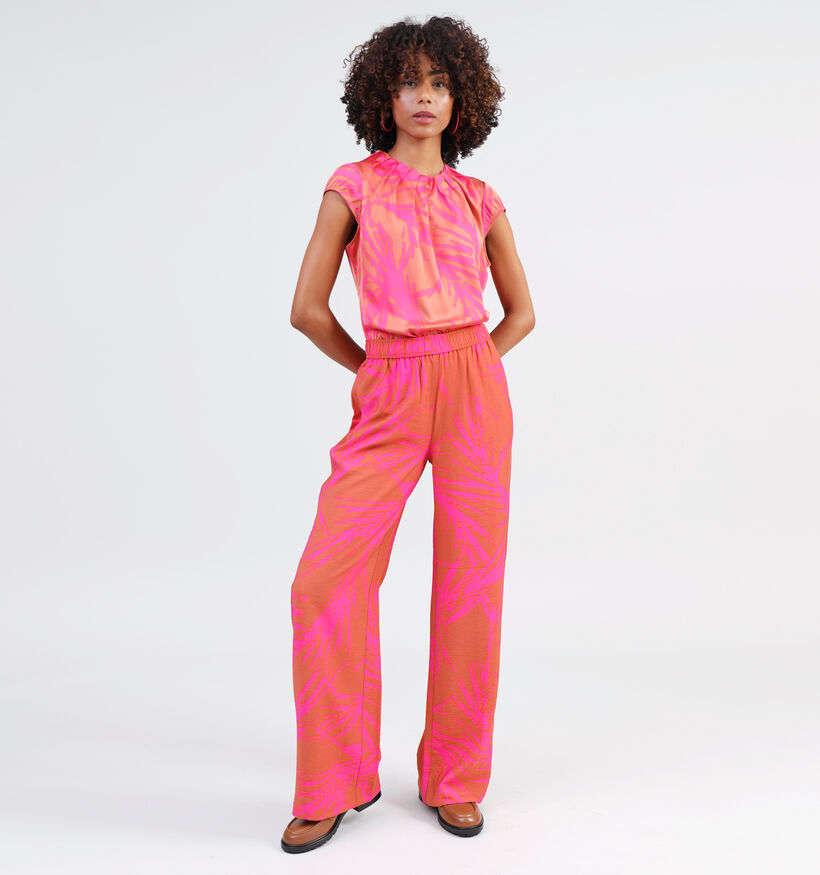 comma Pantalon large en Orange pour femmes (327386)