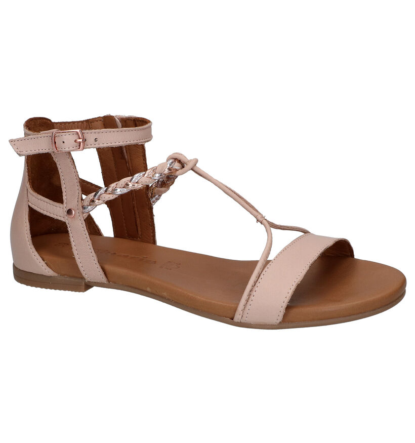 Tamaris Sandales plates en Bronze en cuir (289303)