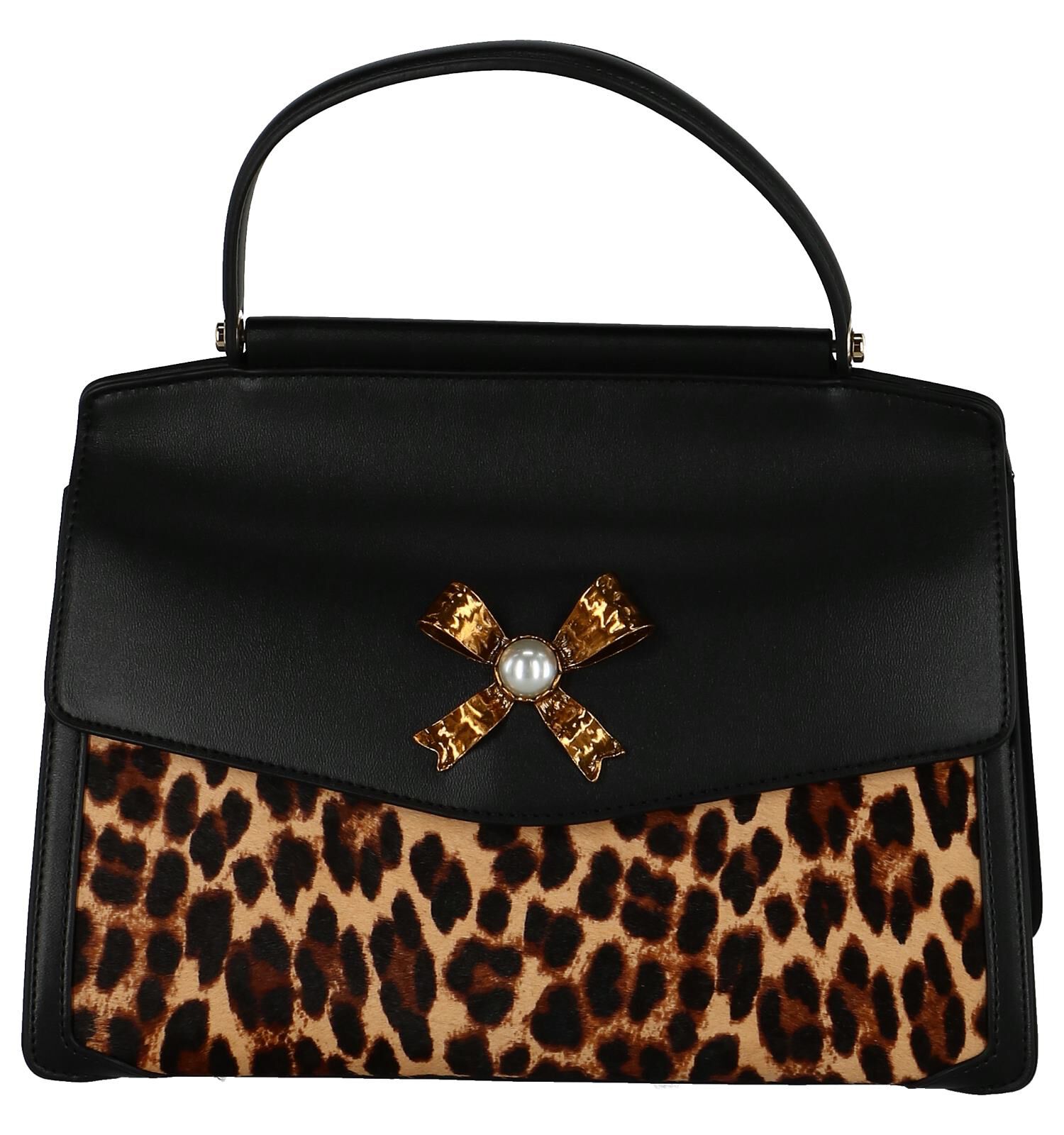 Zwarte Handtas met Luipaardprint Tosca Blu Dames Handtassen Online op TORFS.BE