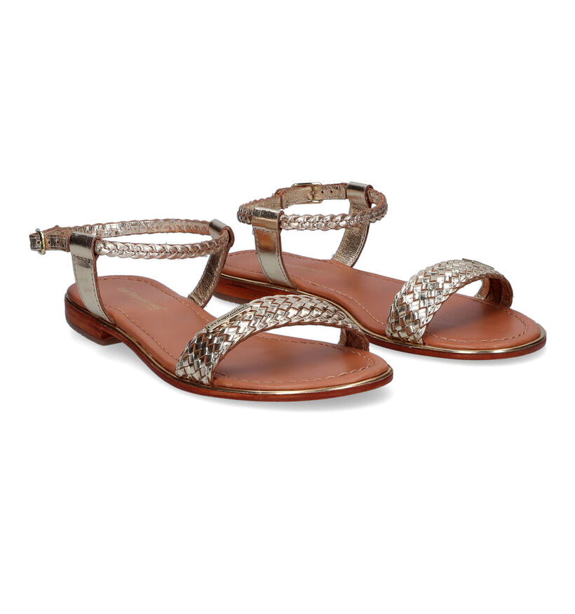 Les Tropeziennes Hippy Gouden Sandalen in leer (308545)