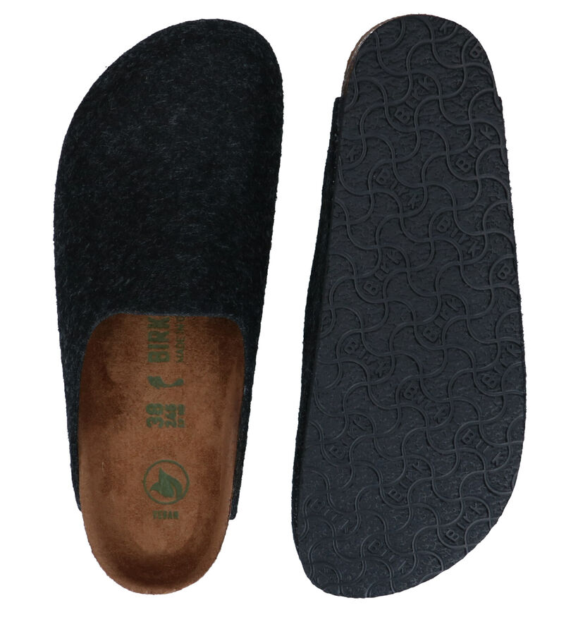 Birkenstock Amsterdam Vegan Grijze Pantoffels in stof (294812)